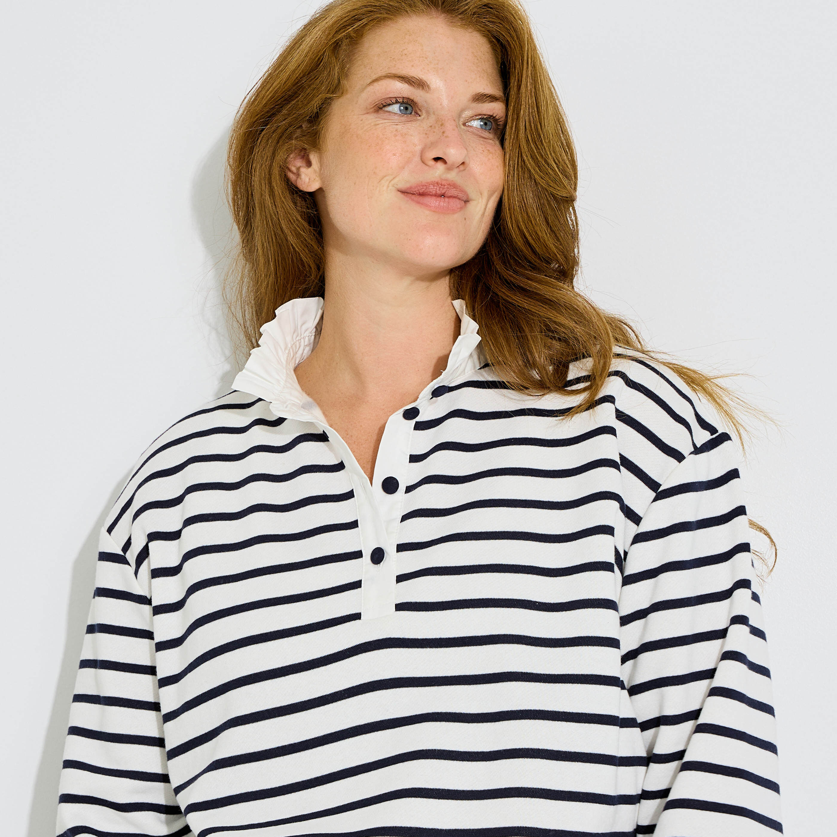 T-shirt ray&eacute; manches longues femme