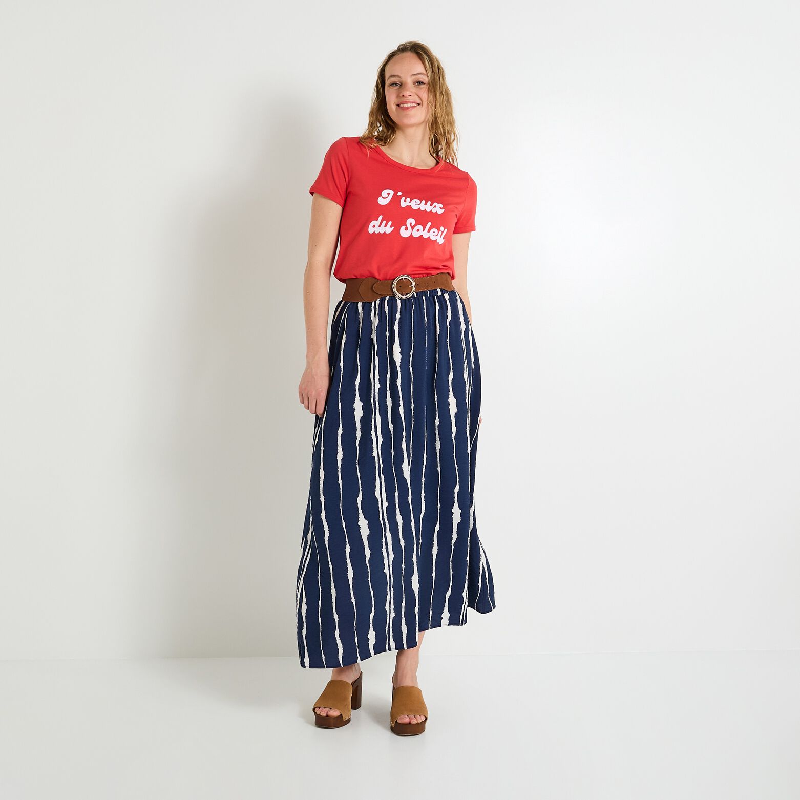Jupe longue imprimée femme