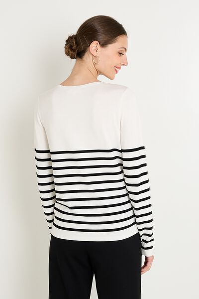 Pull col V femme