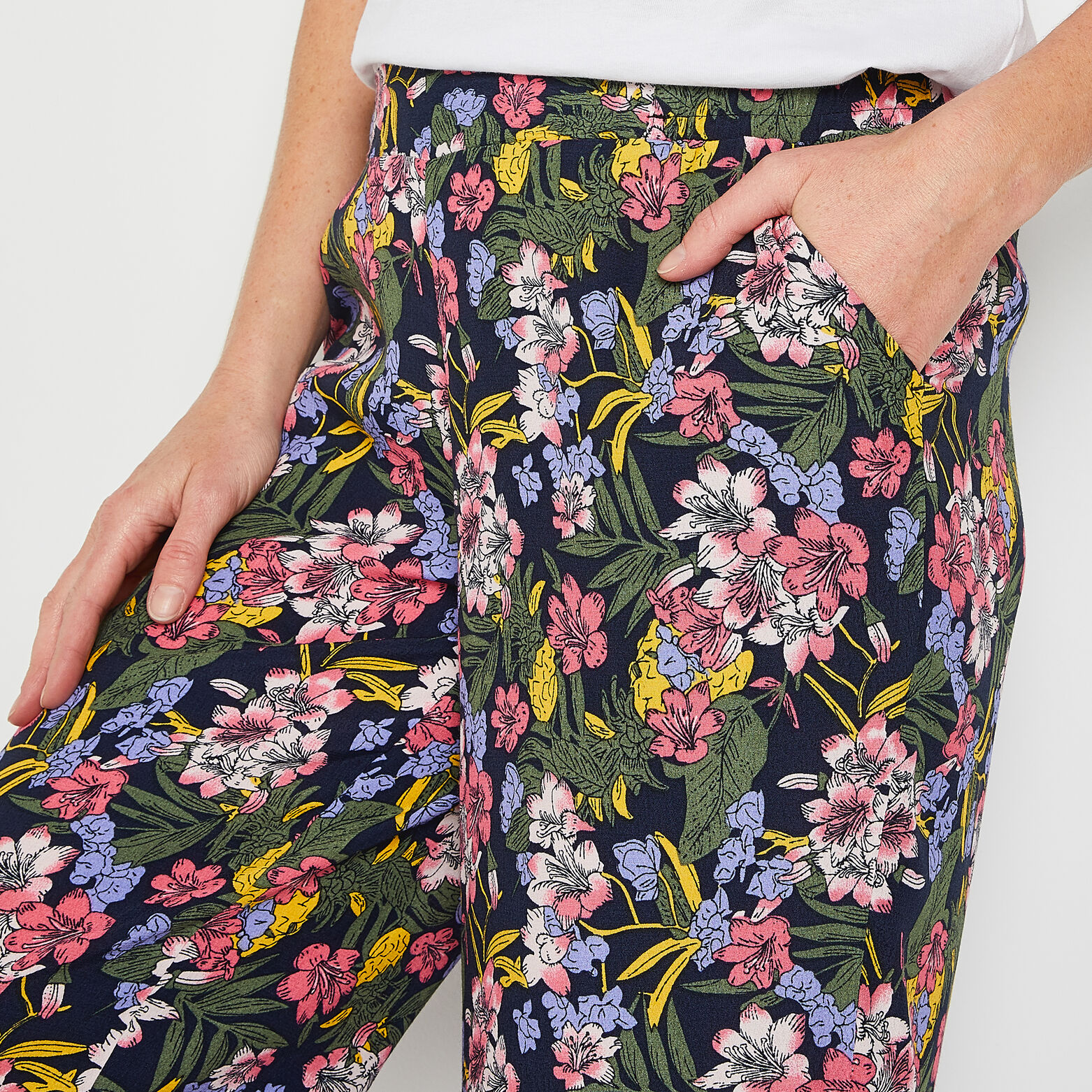 Pantalon large en crèpe femme