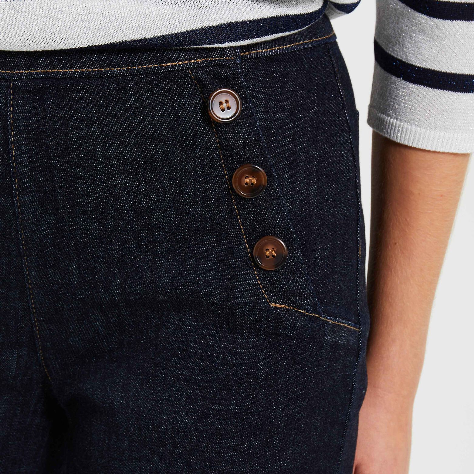 Jean flare POMPON femme