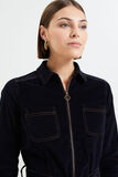 Robe velours zippée femme