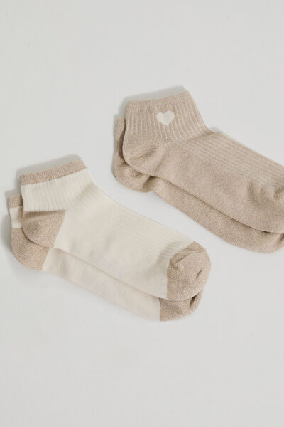 Lot de 2 paires de socquettes femme
