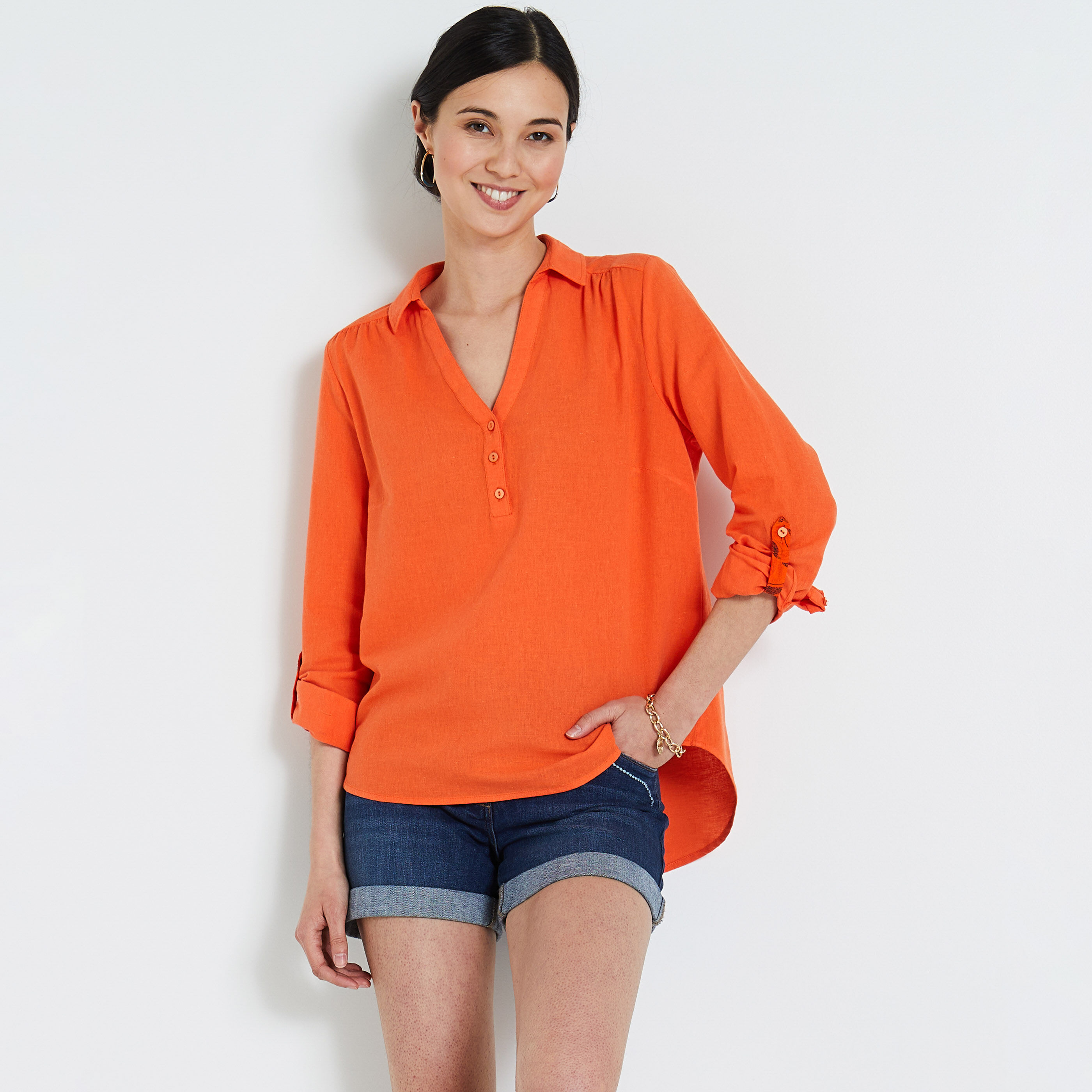 Blouse orange femme 2025