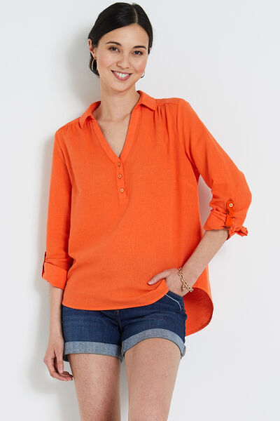 Blouse en coton et lin femme 