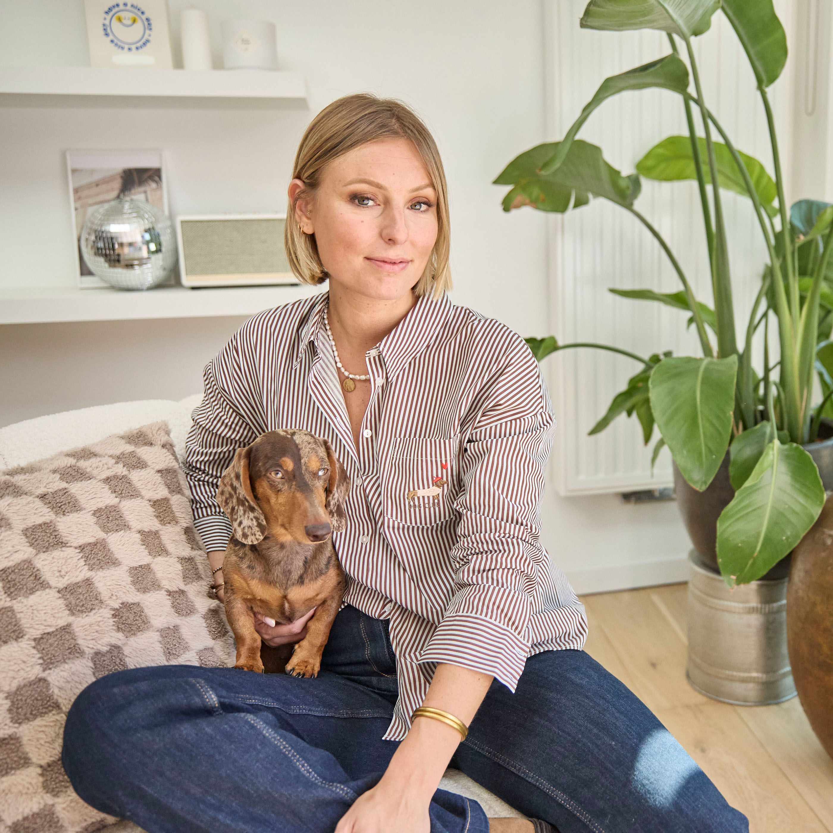 Chemise oversize &agrave; rayures femme