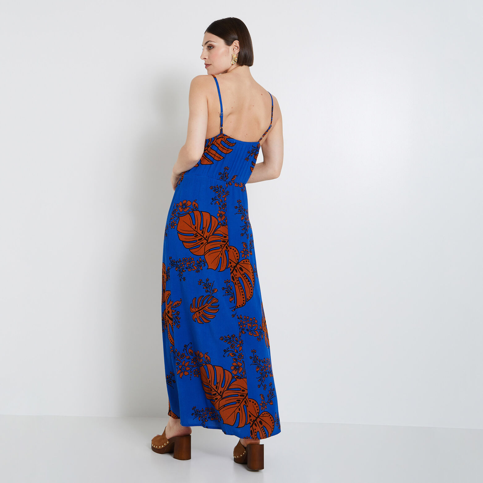 Robe longue imprimée femme