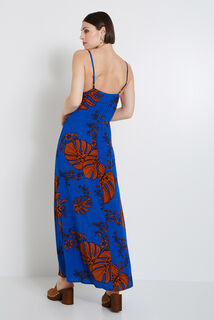 Robe longue imprimée femme