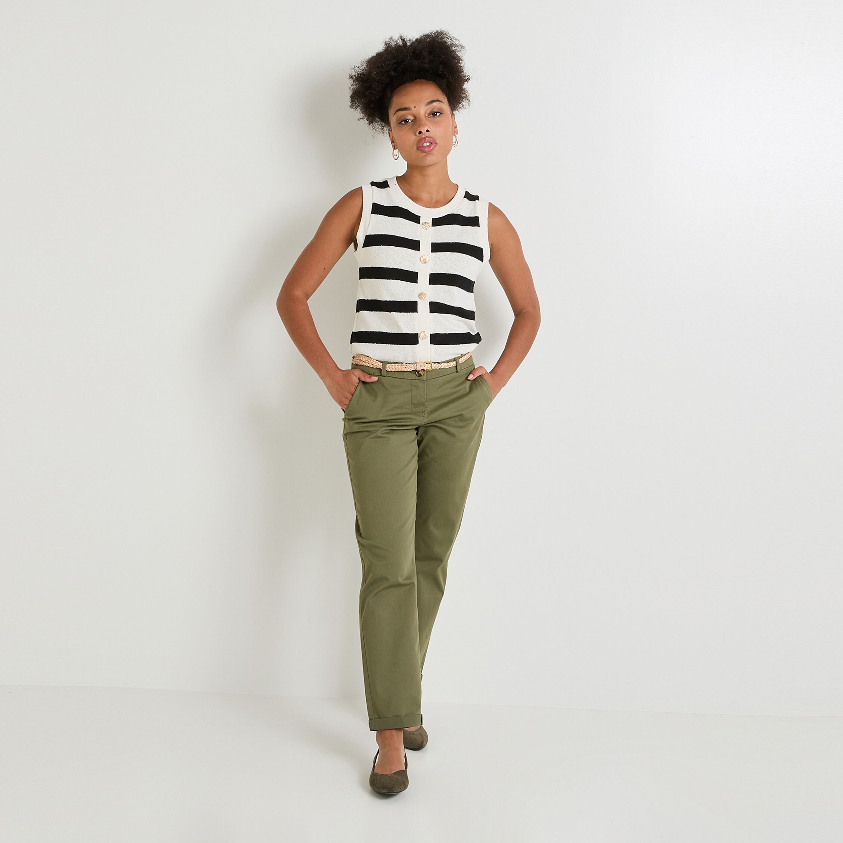 Pantalon chino femme