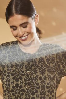 Veste maille jacquard femme
