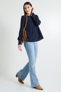 Blouse détails broderie femme