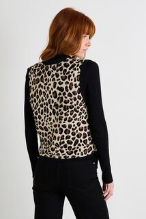 Gilet imprimé léopard femme