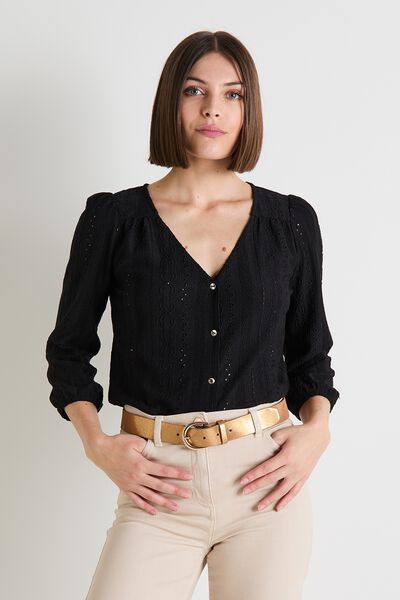 T-shirt col V femme