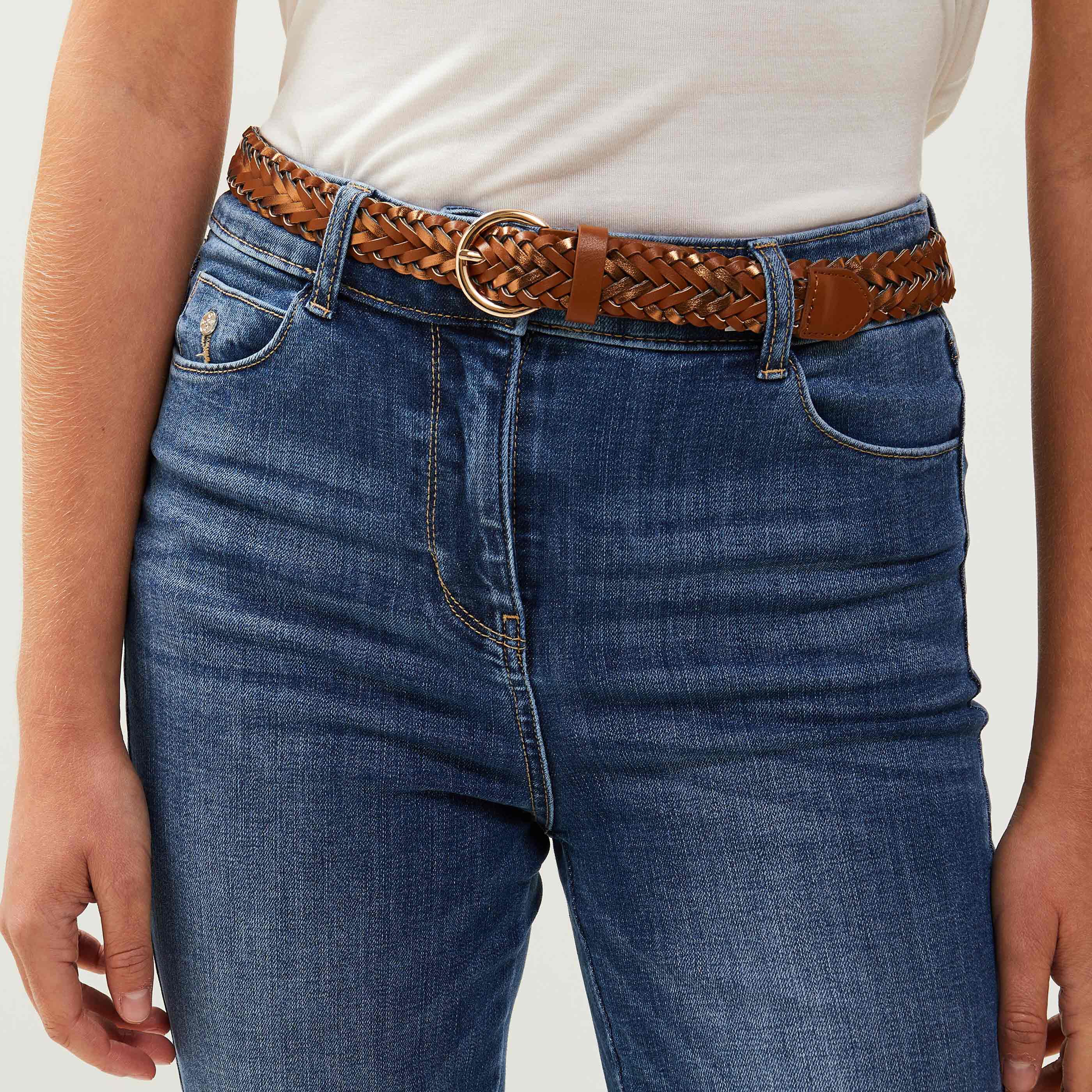 Ceinture tress&eacute;e femme