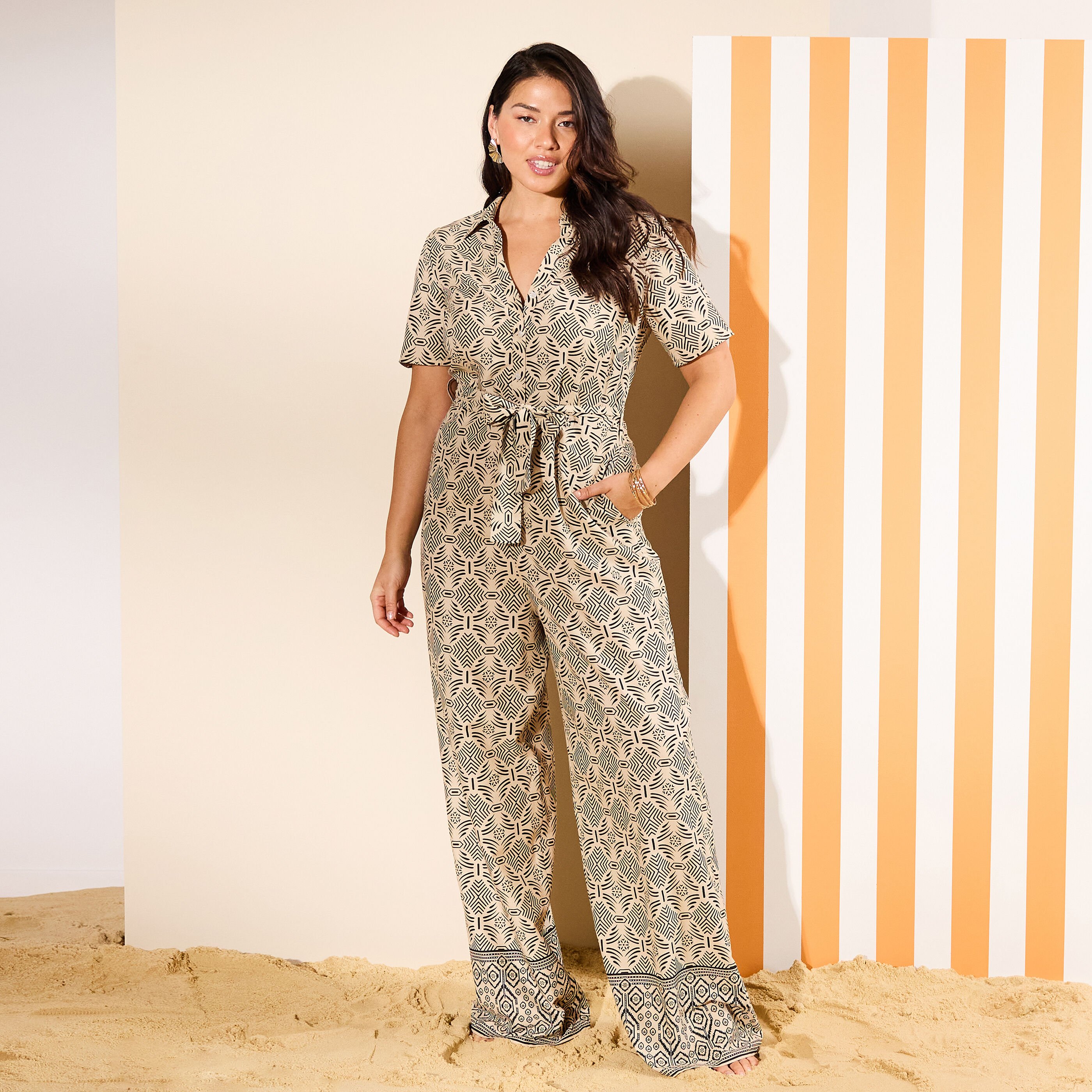 Combinaison imprim&eacute;e femme