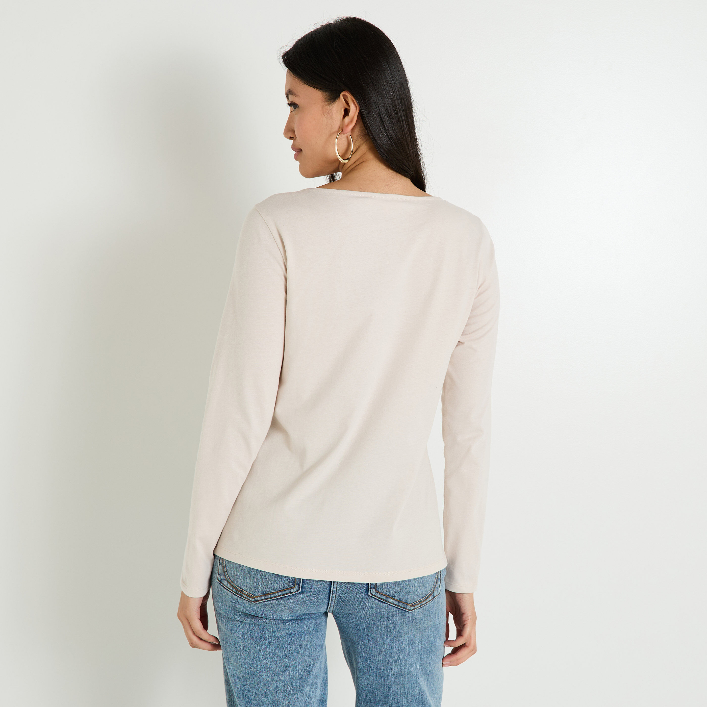 T-shirt col bateau femme