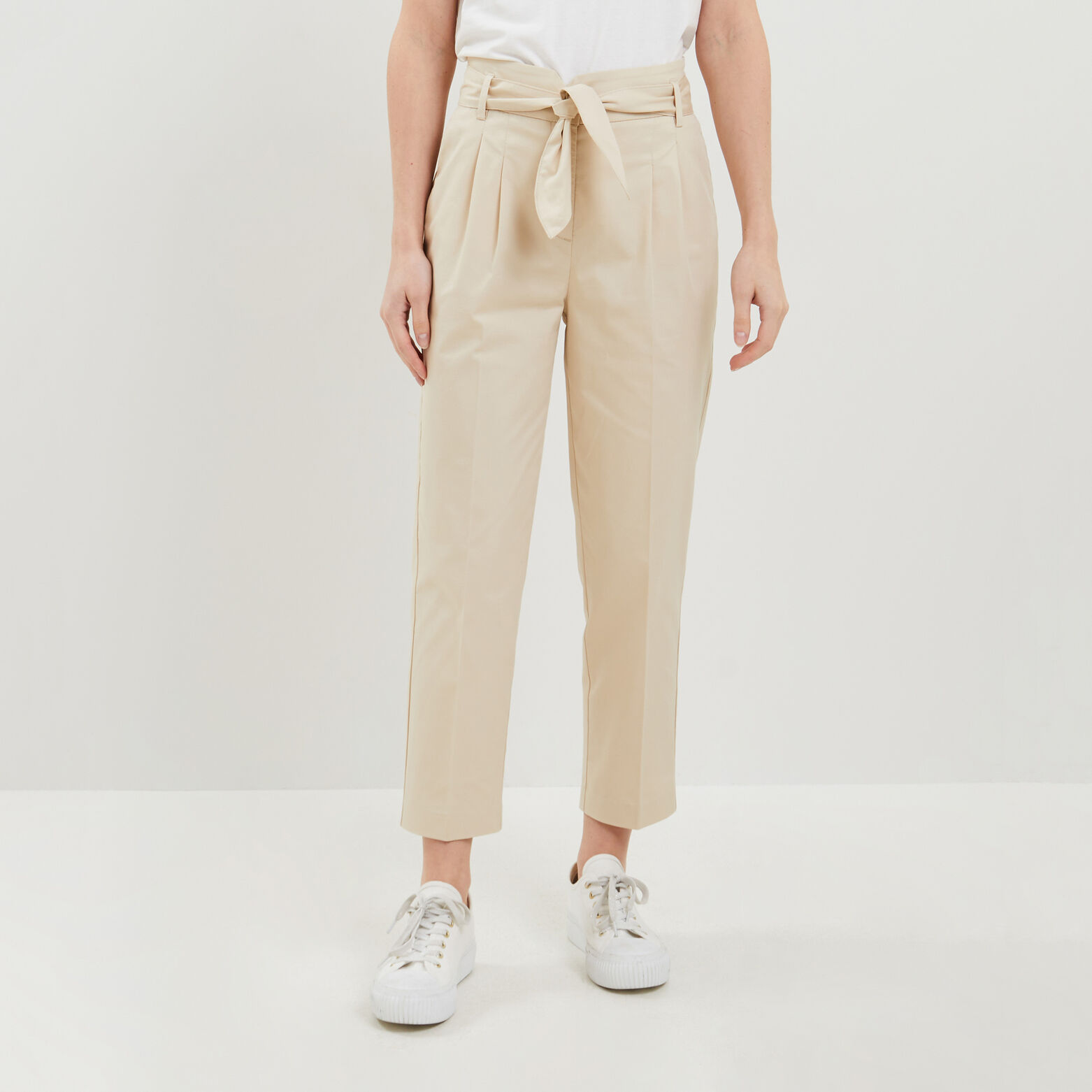 Pantalon paperbag femme