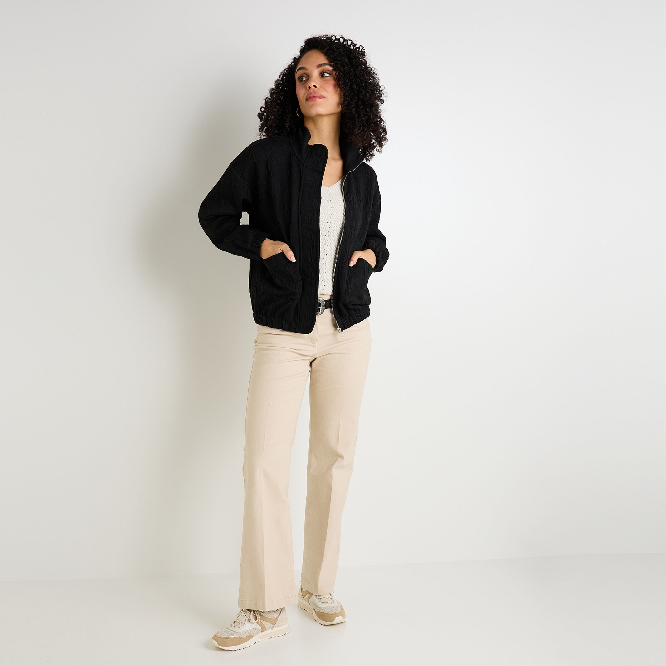 Bomber maille matelass&eacute;e femme