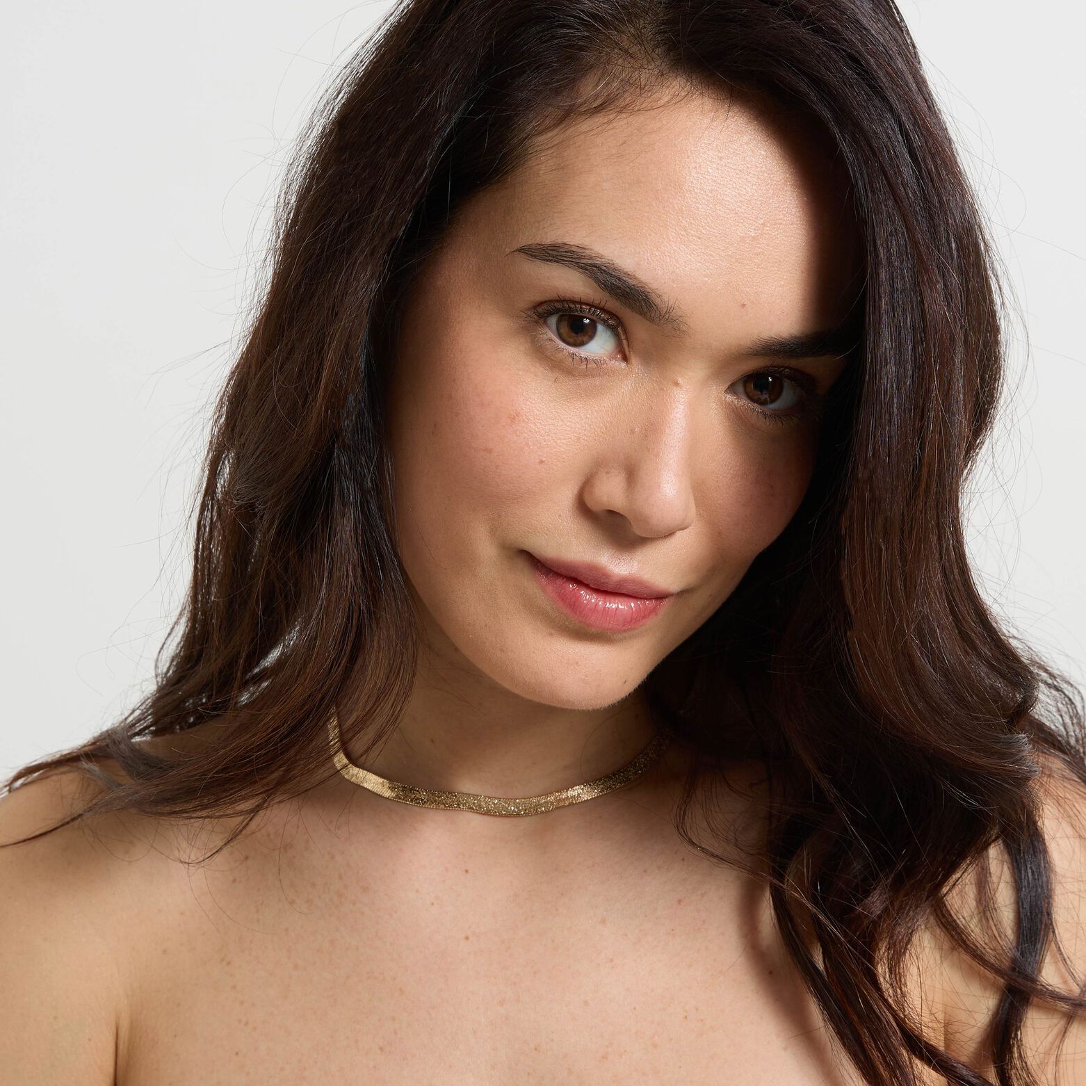 Collier chaîne effet sablé