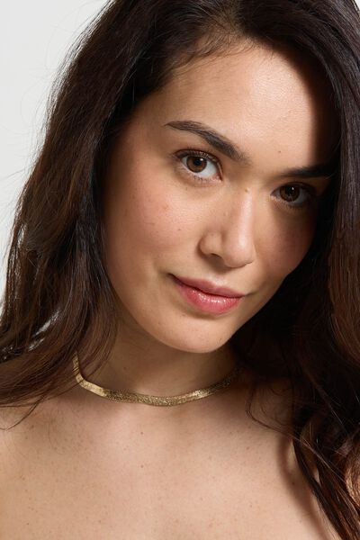 Collier chaîne effet sablé
