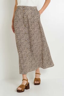 Jupe longue imprimé léopard femme
