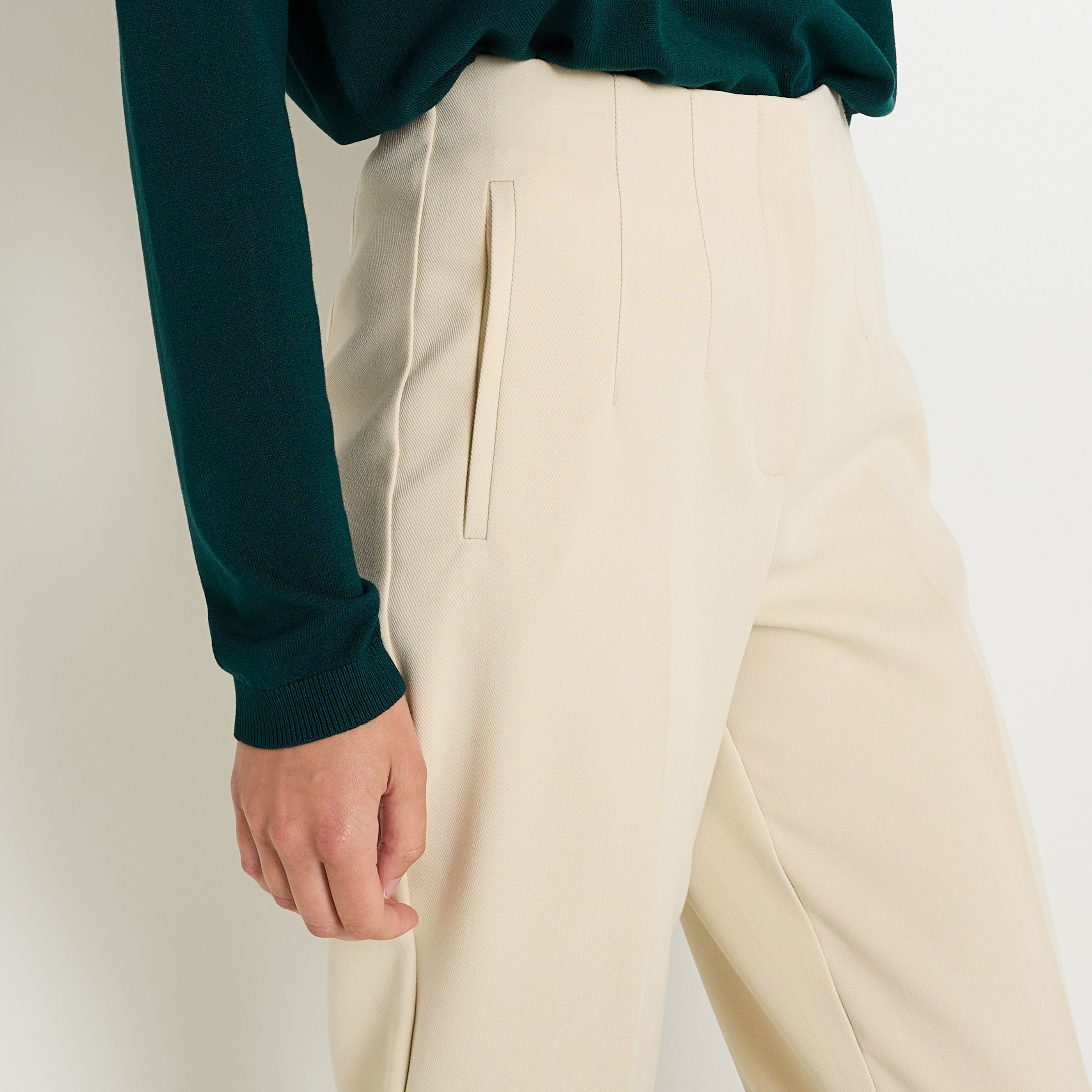 Pantalon taille haute femme