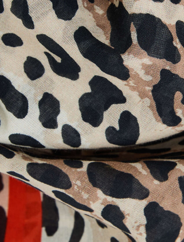Foulard imprimé léopard femme