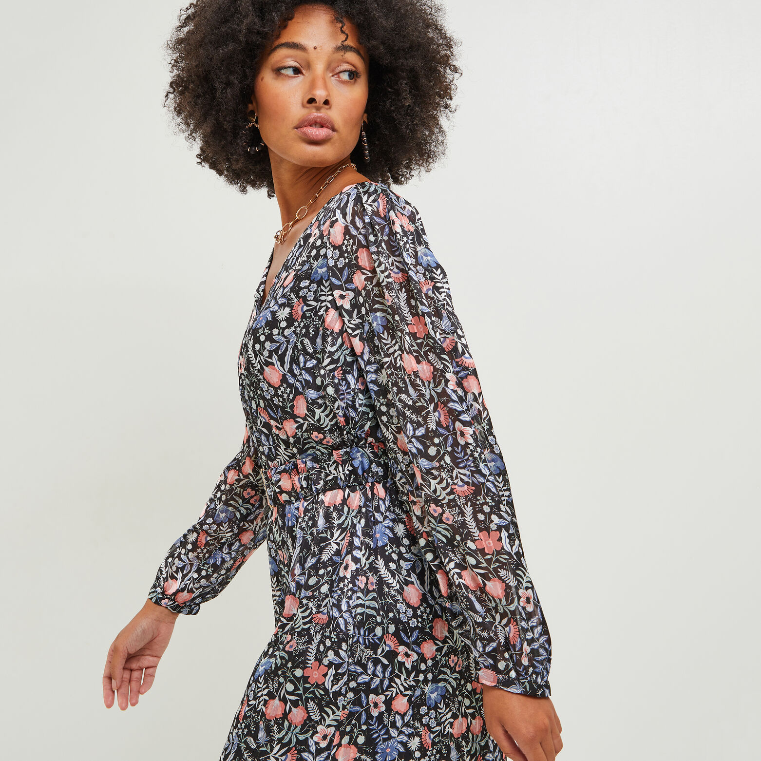Robe col V femme
