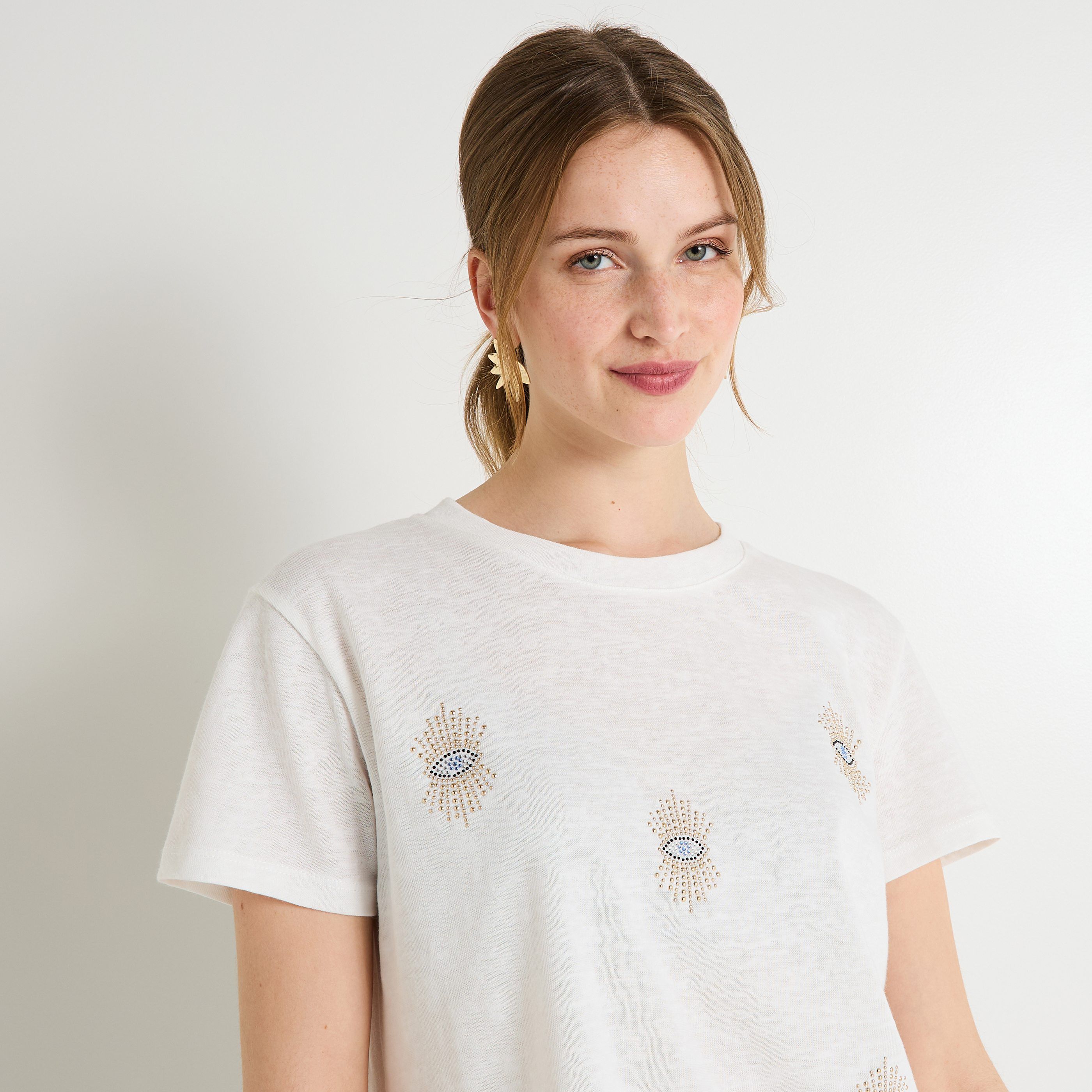 T-shirt col rond femme