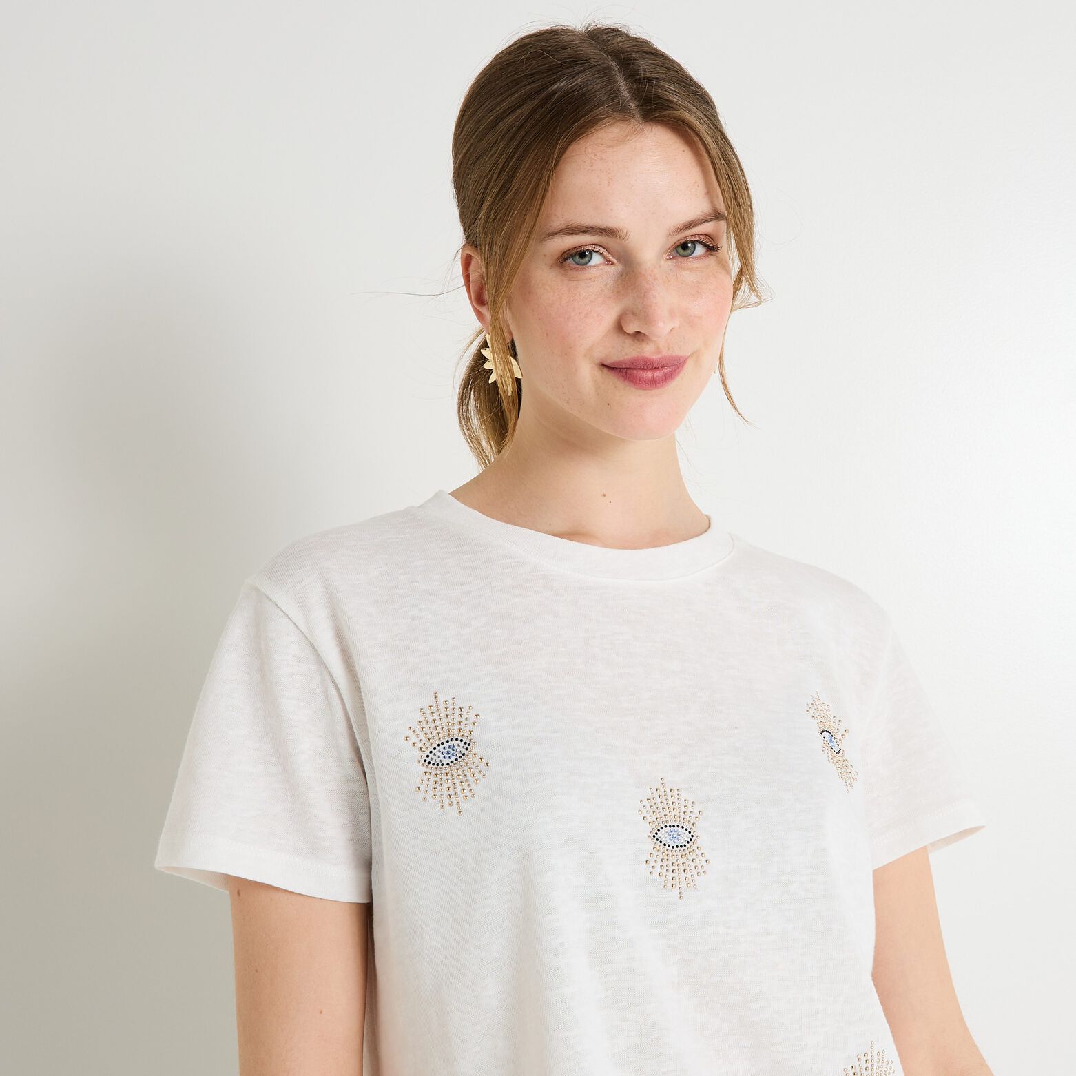 T-shirt col rond femme