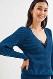 Gilet en maille cotelée