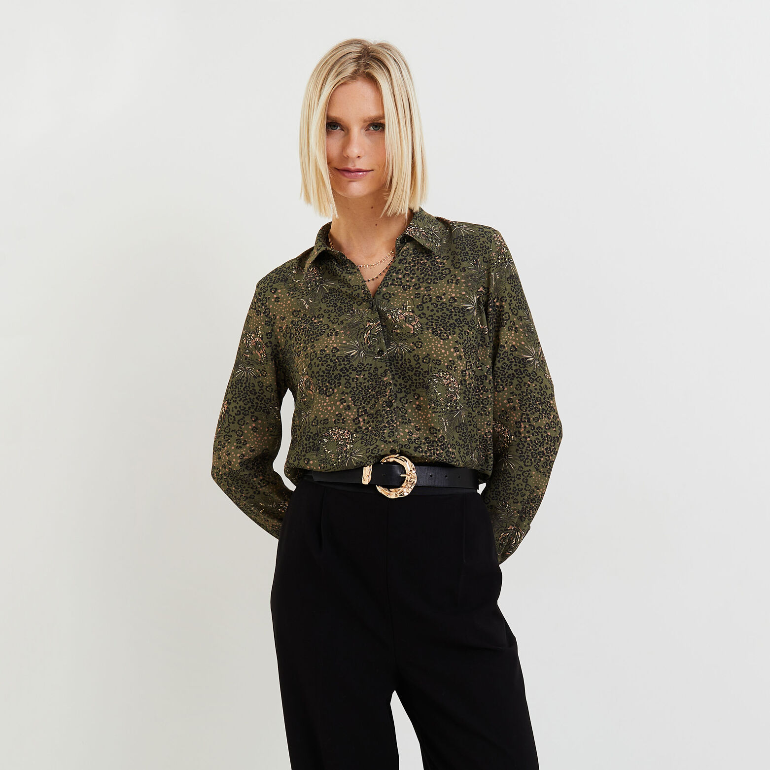 Chemise imprimée femme