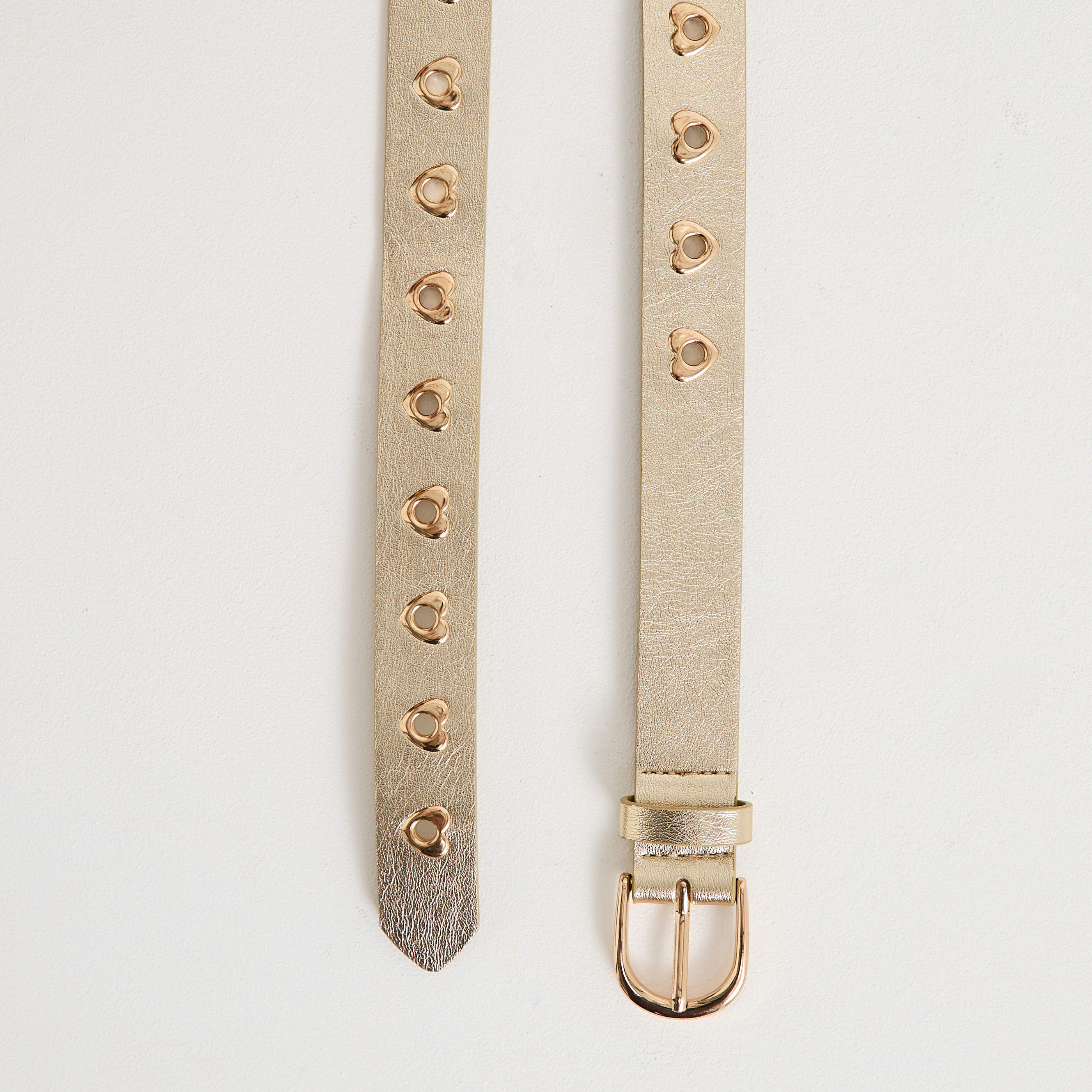 Ceinture avec clous forme c&oelig;ur femme