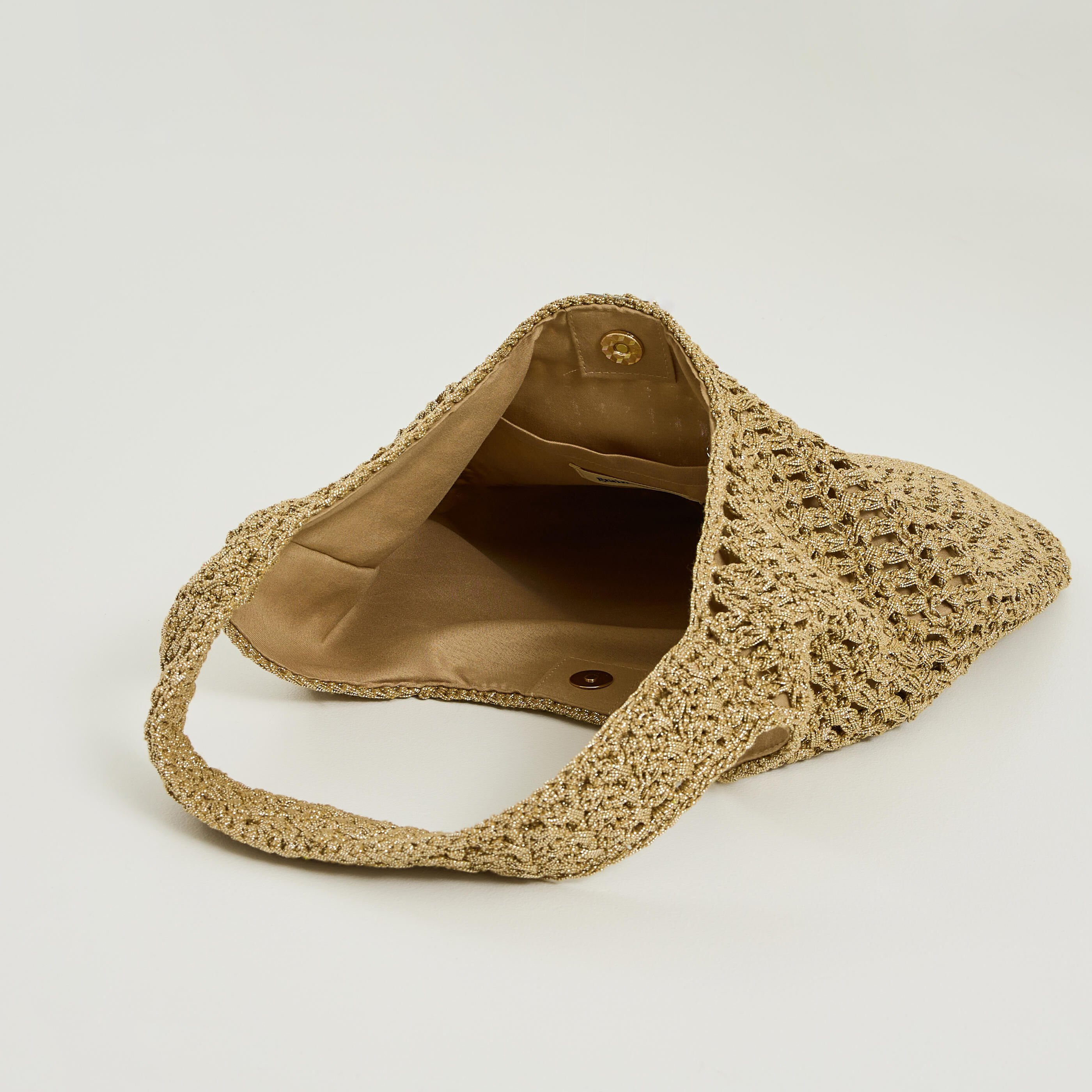 Grand sac en crochet brillant femme