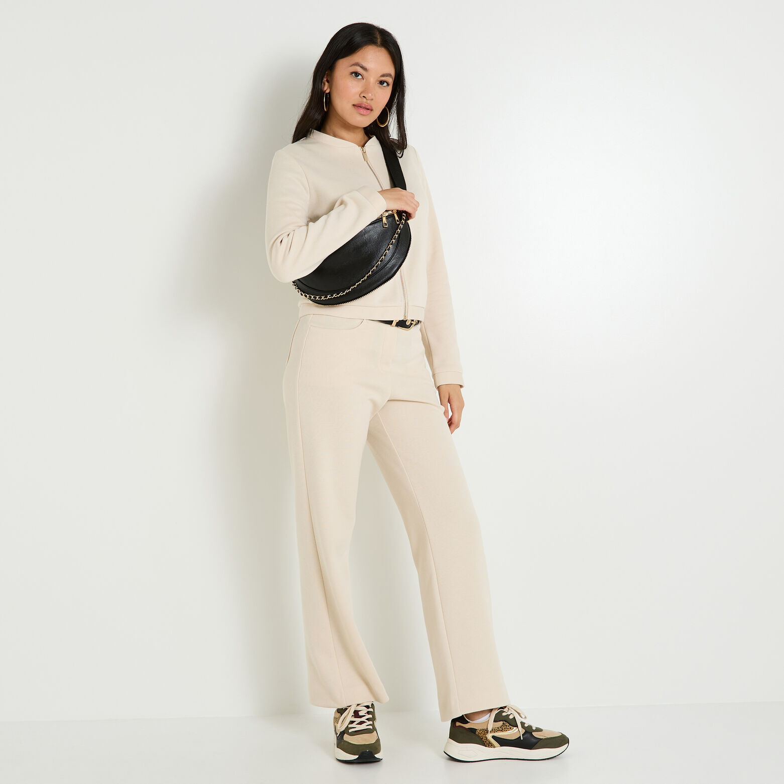 Veste zippée à capuche amovible femme