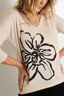 T shirt col V femme