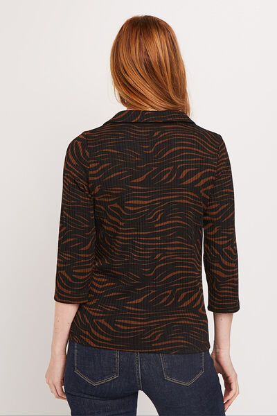 T-shirt imprimé zèbre femme