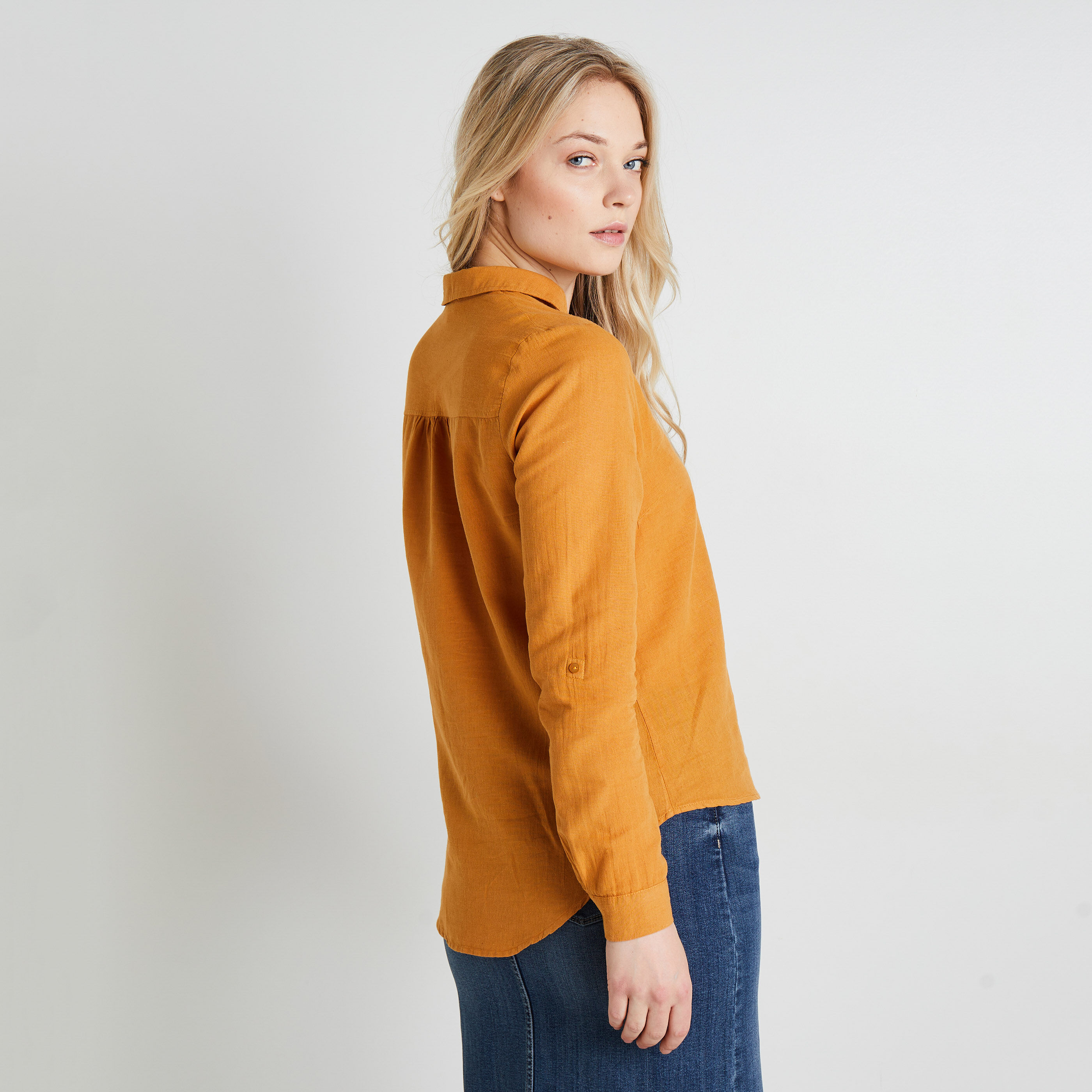 Blouse en coton et lin femme 