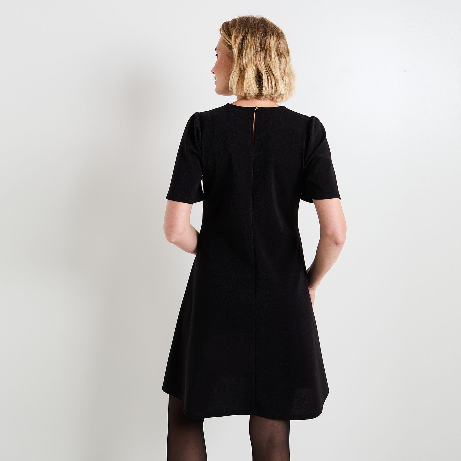 Robe maille manches courtes femme