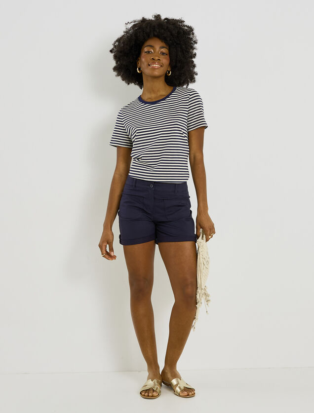 Short en toile femme
