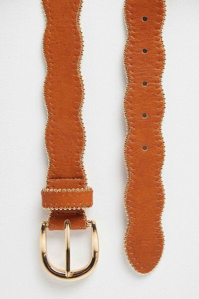 Ceinture unie ondulée femme