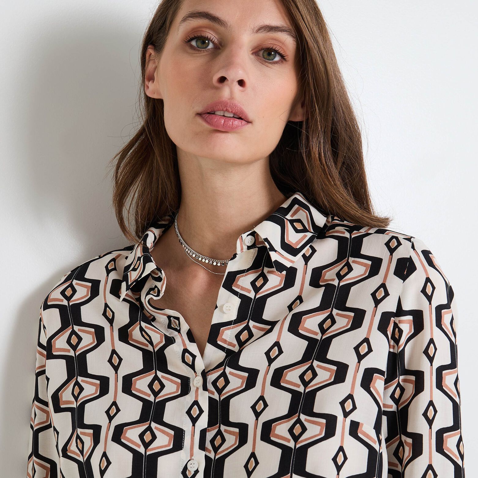 Chemise imprimée femme