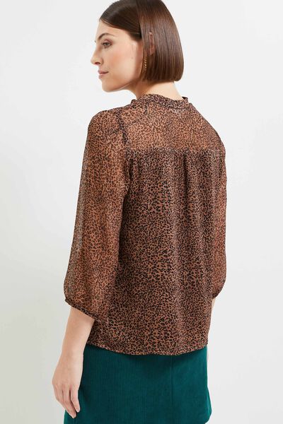Blouse imprimé léopard femme