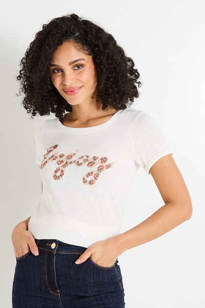 T-shirt col rond femme
