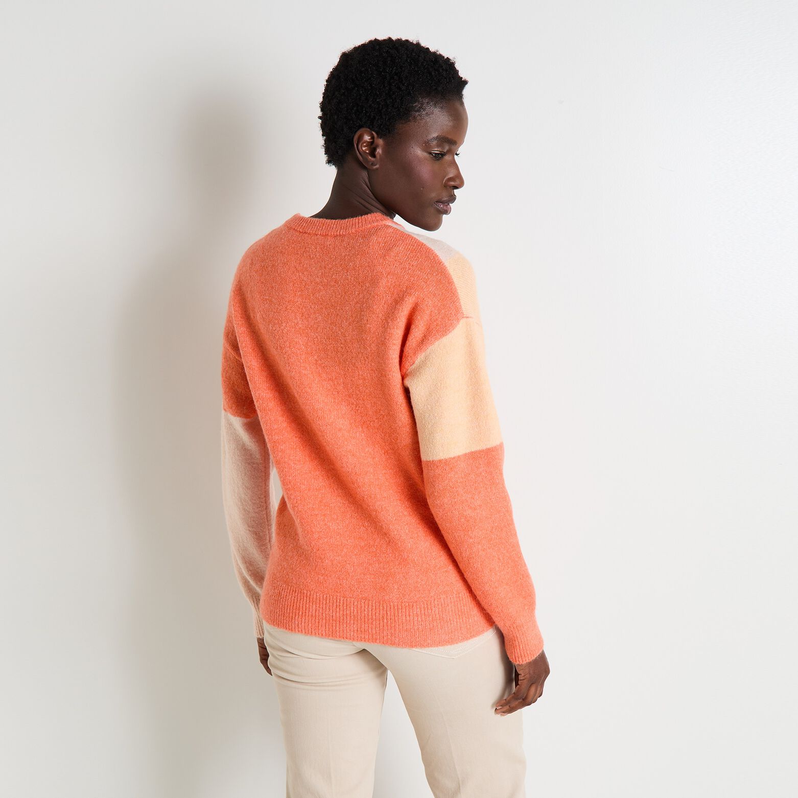 Pull col rond femme