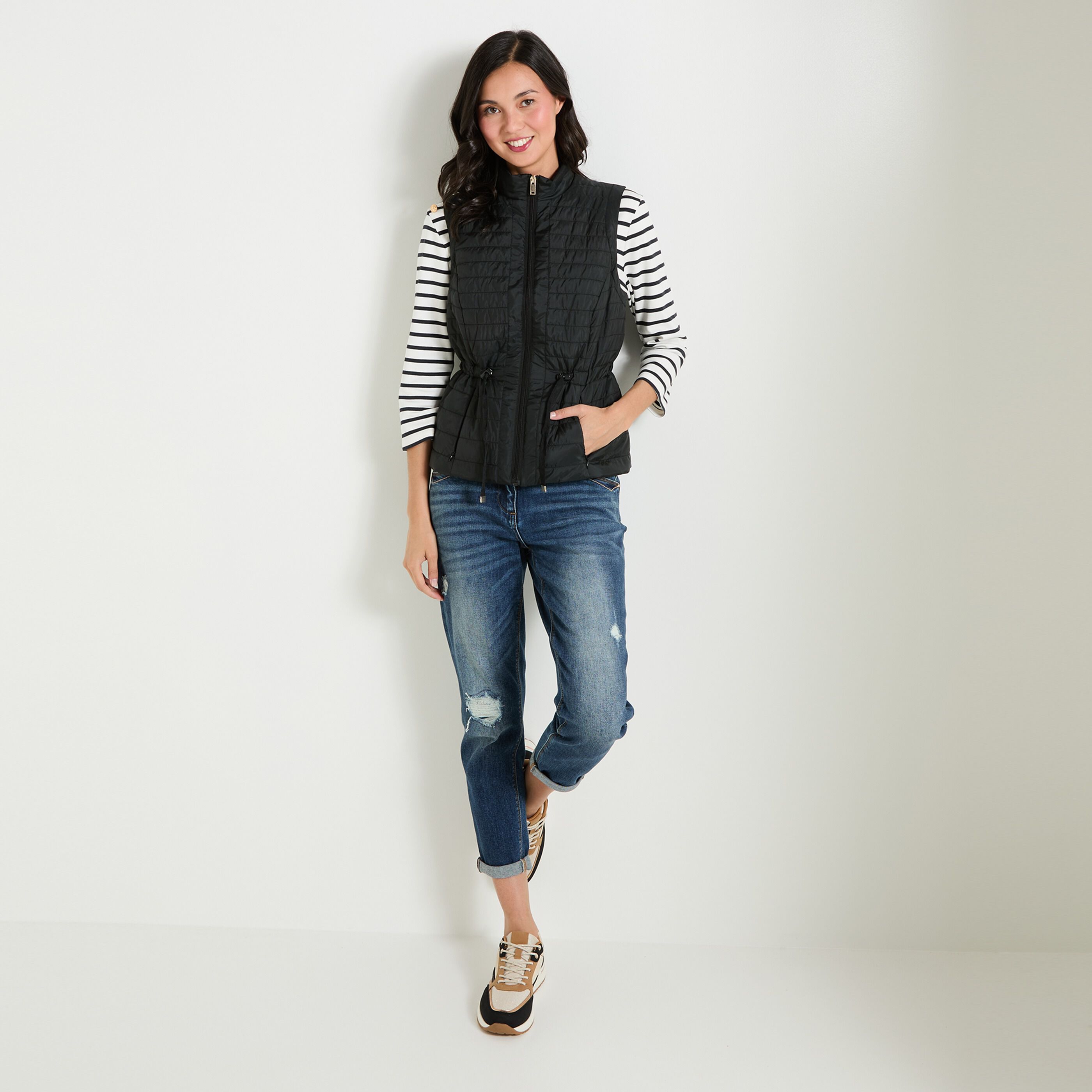 Doudoune fine sans manches femme