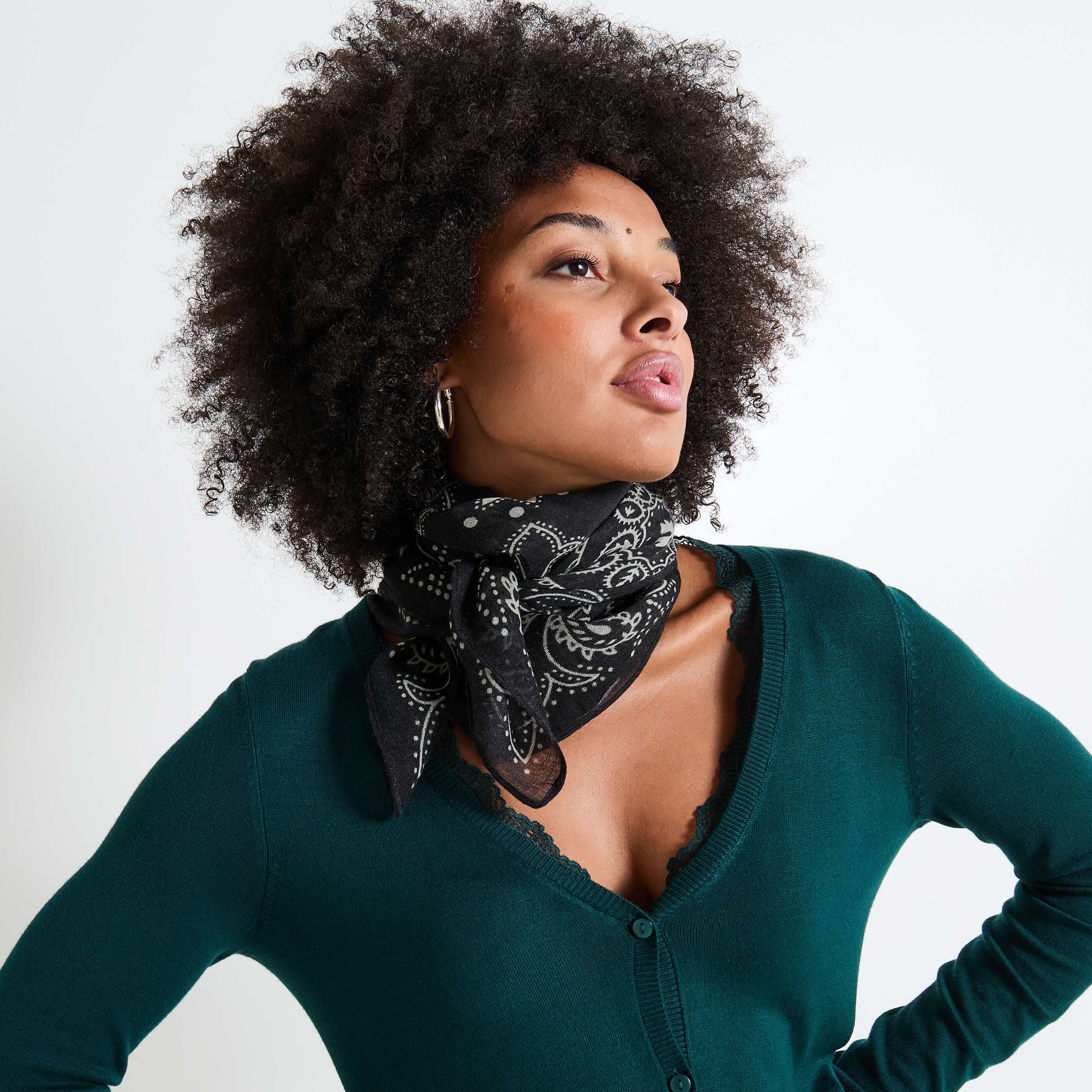 Foulard imprim&eacute; femme