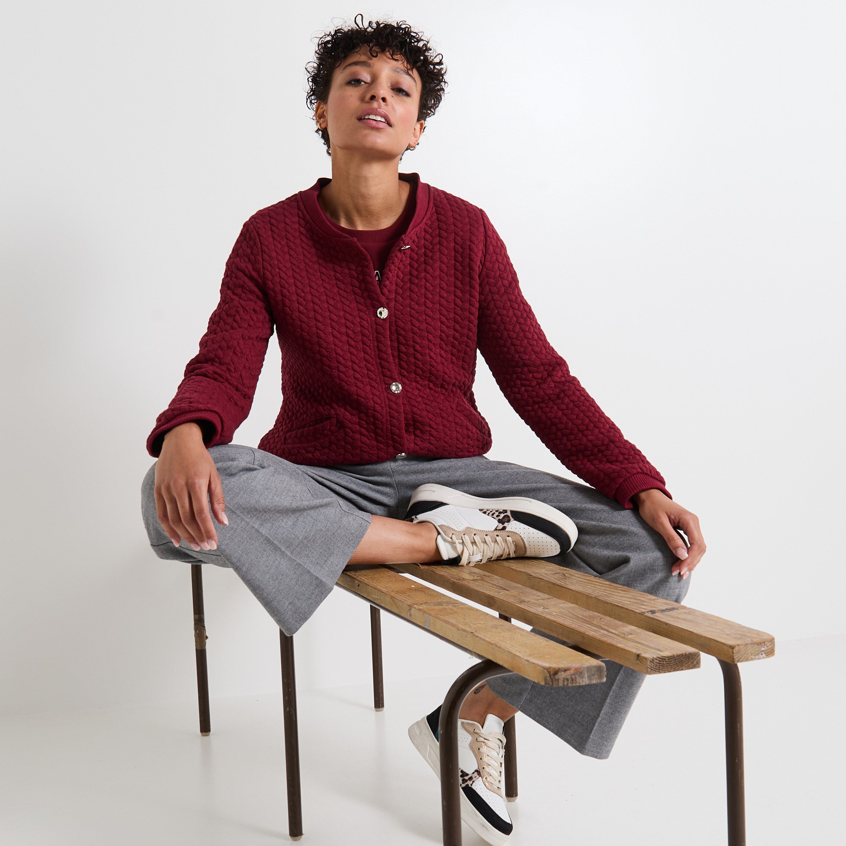 Bombers maille femme