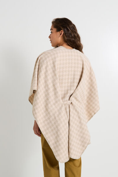Poncho ceinturé ouvert à l'avant femme