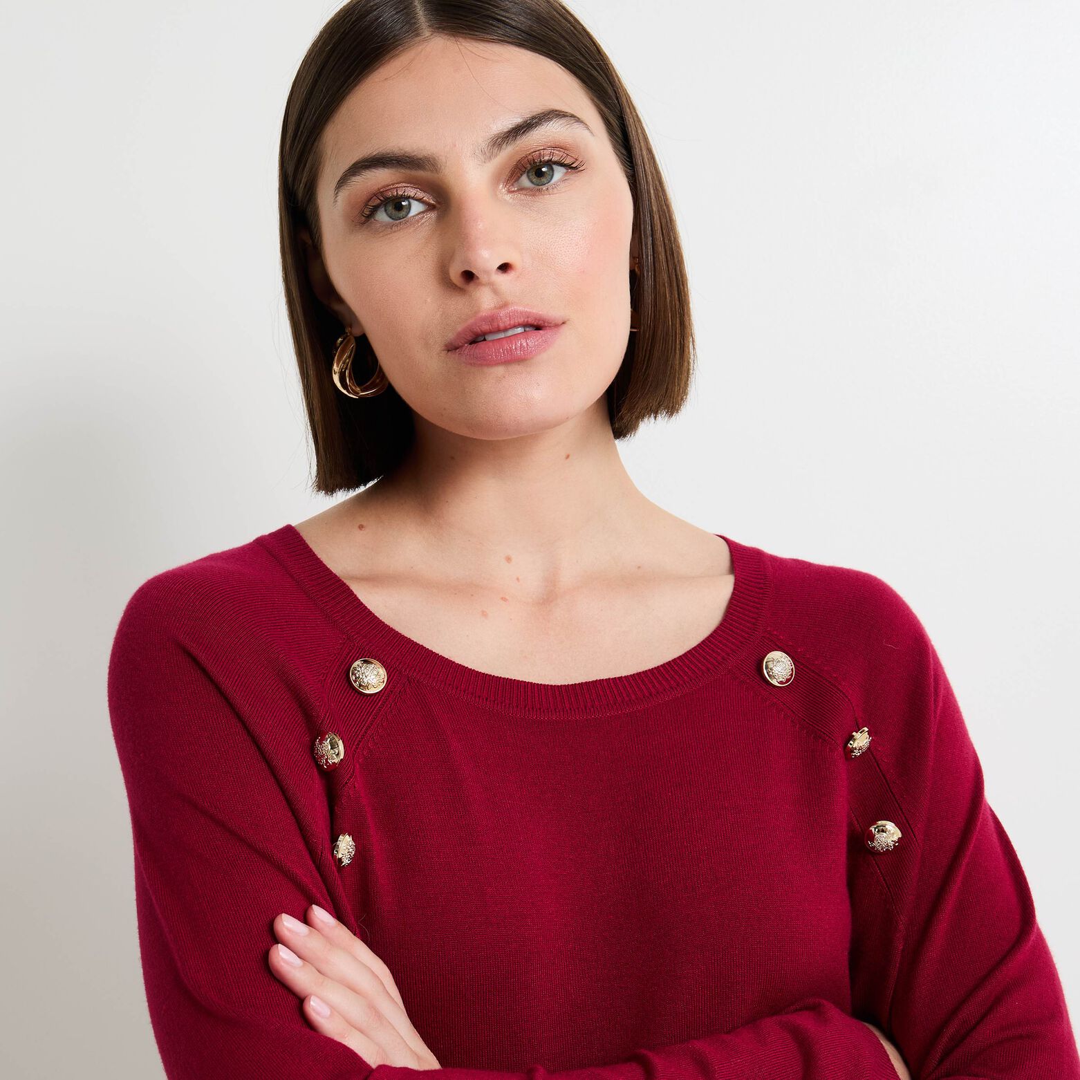 Pull col rond femme